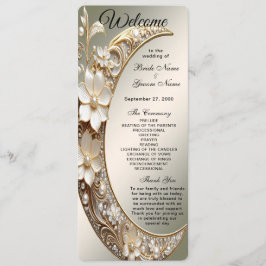 Programa de Casamento com Moldura de Lua Crescente