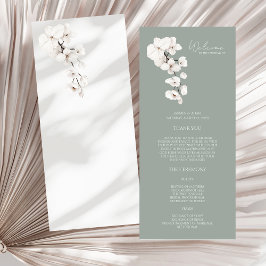 Programa de Casamento com Orquídea Branca e Verde