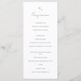 Programa de Casamento com Palmeira em Aquarela Min