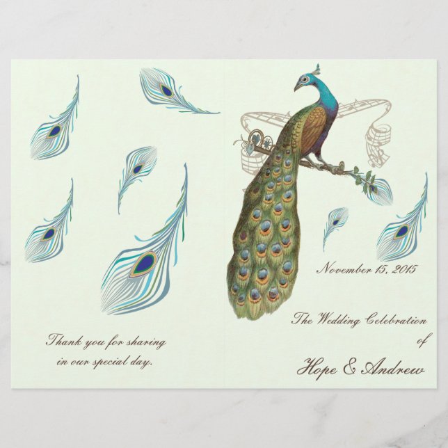 Programa de Casamento com Penas de Pavão (Frente)