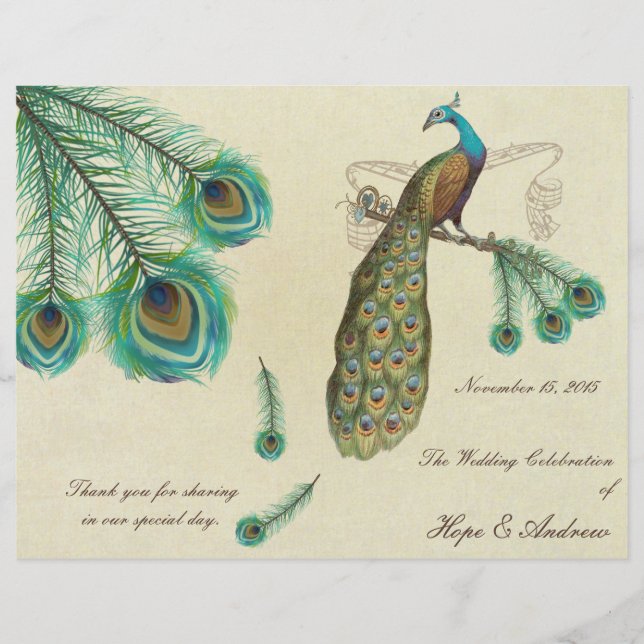 Programa de Casamento com Penas de Pavão 2 (Frente)