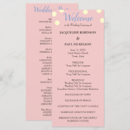 Programa de Casamento com Pontos de Bolha Creme Az