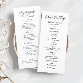 Programa de Casamento com Roteiro Elegante