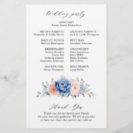 Programa de Casamento Cor-de-rosa com Pincel de ma