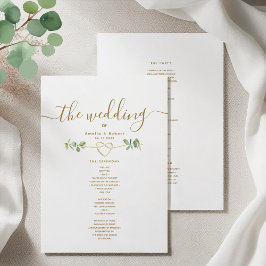 Programa de Casamento Coração Dourado com Verdor