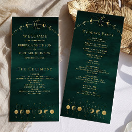Programa de Casamento Crescente Dourado Esmeralda