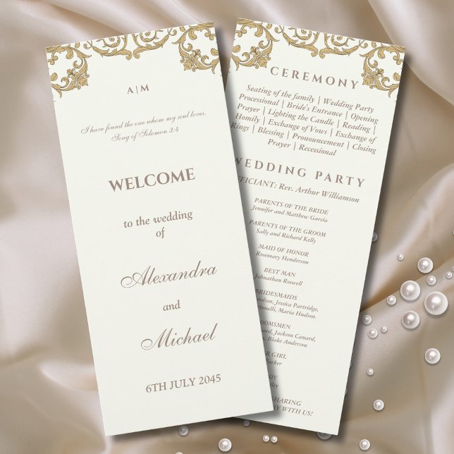 Programa de Casamento Cristão Barroco em Marfim An (Criador carregado)
