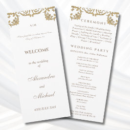 Programa de Casamento Cristão Barroco Vintage Orna