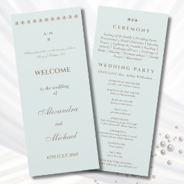 Programa de Casamento Cristão Pérola Azul Elegante