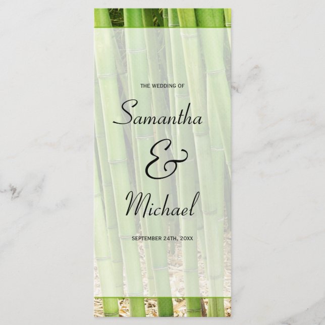 Programa de Casamento da Ásia do Bambu Verde (Frente)