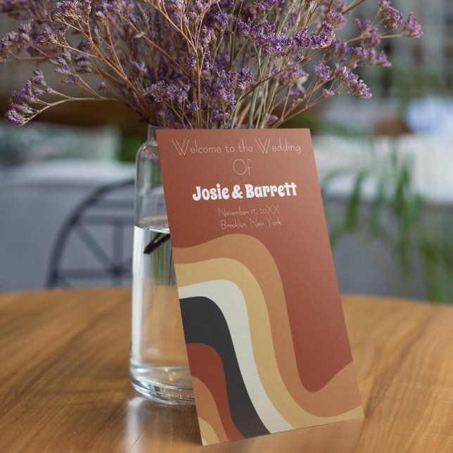 Programa de Casamento da Boêmia Laranja Queimada d (Criador carregado)