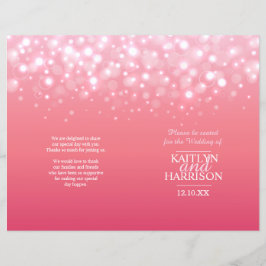Programa de casamento da bolha de champanhe rosa