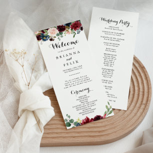 Programa de Casamento da Caligrafia Russa do outon