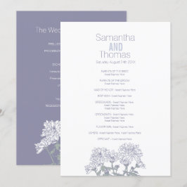 Programa de casamento da cinza branca