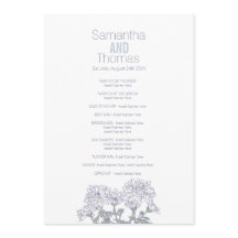 Programa de casamento da cinza branca