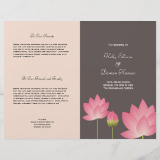 Programa de casamento da cinza moderna de flor ros