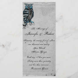 Programa de Casamento da Coruja Gótica Azul