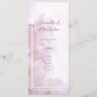 Programa de casamento da floricultura rosa