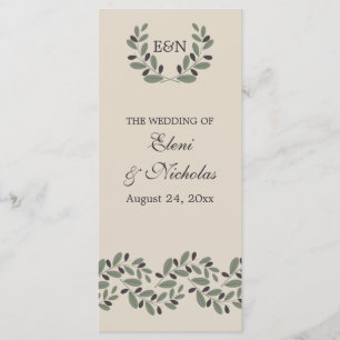 Programa de casamento da garland e da coroa