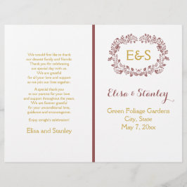 Programa de casamento da herança foliar de Marsala