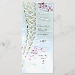 Programa de casamento da igreja de vestidos branco