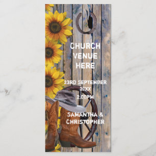 Programa de casamento da igreja russa do cowboy oc