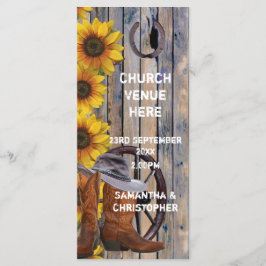 Programa de casamento da igreja russa do cowboy oc