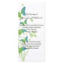 Programa de Casamento da Vinha da Borboleta Azul e