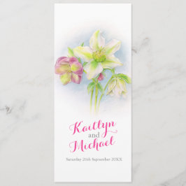 Programa de casamento da Watercolor primavera hell