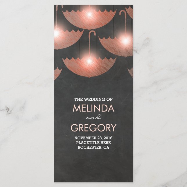 Programa de Casamento das Luzes dos Guarda-chuvas  (Frente)