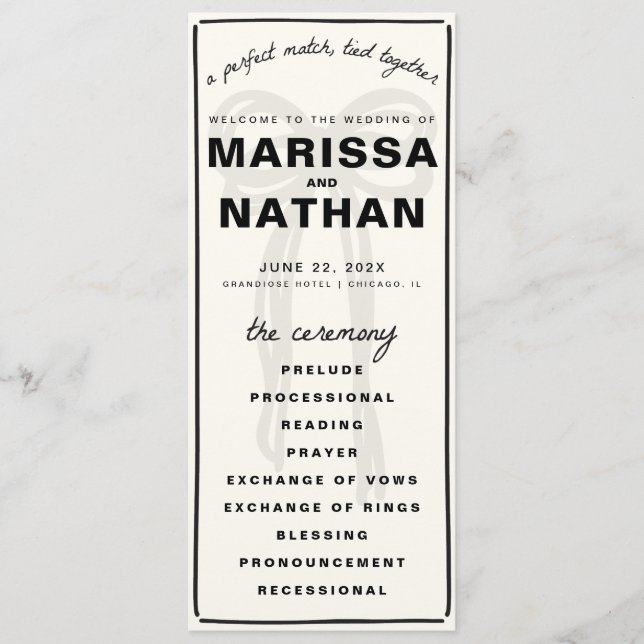 Programa de Casamento de Arcos Retirado (Frente)