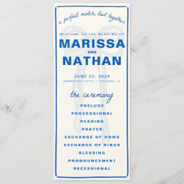 Programa de Casamento de Arcos Retirado Azul