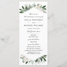 Programa de Casamento de Blush no Jardim