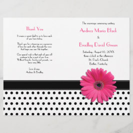 Programa de Casamento de Bolinhas Negra-Rosa-Marga