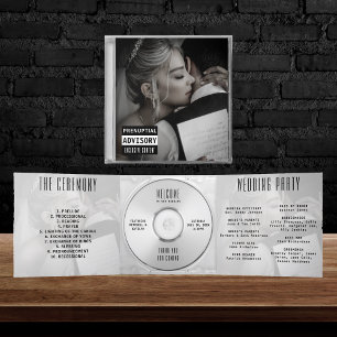 Programa de Casamento de Booklet do Cobrir do Musi