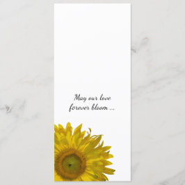 Programa de Casamento de Bordo de Girassol Amarelo