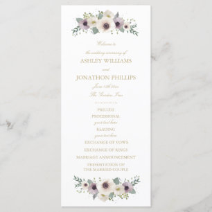 Programa de Casamento de Buquês Anemone