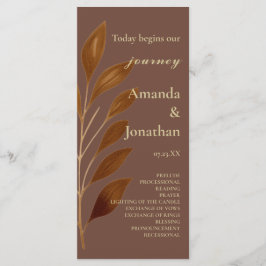 Programa de Casamento de Café Castanho e Folha Dou