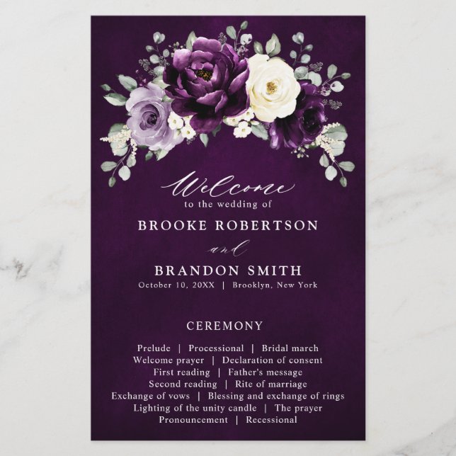 Programa de Casamento de Casamentos Brancos com Am (Frente)