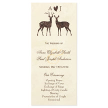 Programa de Casamento de Cervos em Aquarela