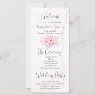 Programa de Casamento de Cherry Blossom