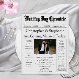 Programa de Casamento de Código QR de Foto Chic Mo