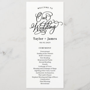 Programa de Casamento de Colores EDITÁVEIS para Di