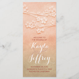 Programa de casamento de cor-de-água rosa-esbranqu