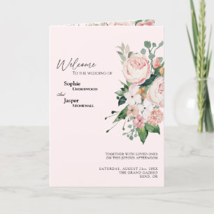 Programa De Casamento De Cor-De-Rosa Blush