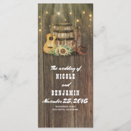 Programa de Casamento de Cowboy Boots do Vinho