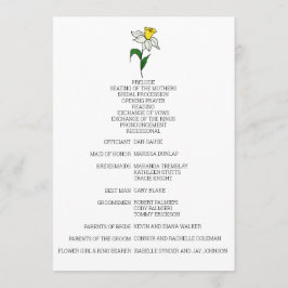 Programa de Casamento de Daffodil Minimalista