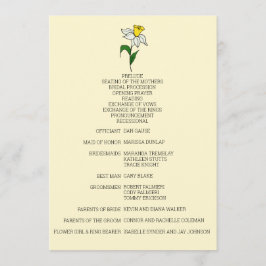 Programa de Casamento de Daffodil Minimalista