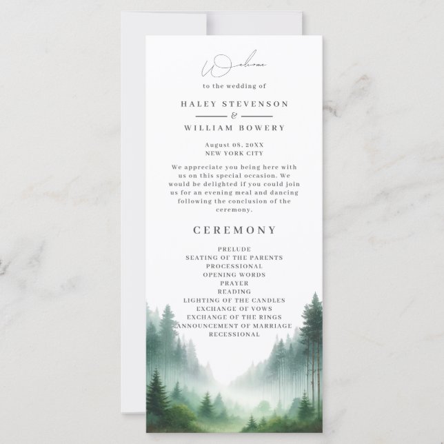 Programa de Casamento de Destianação da Floresta d (Frente)