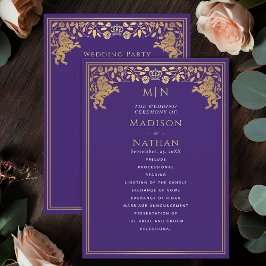 Programa de Casamento de Espadas Medieval do Leão 